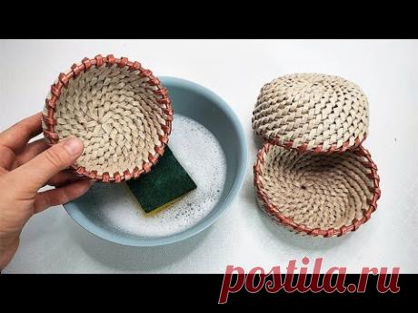 Сделай тарелку из газет — Ты можешь мыть эти бумажные миски.