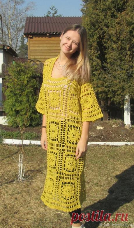 Пляжая туника "Горчица в море" – купить в интернет-магазине на Ярмарке Мастеров с доставкой - FLC6DRU | Бакшеево