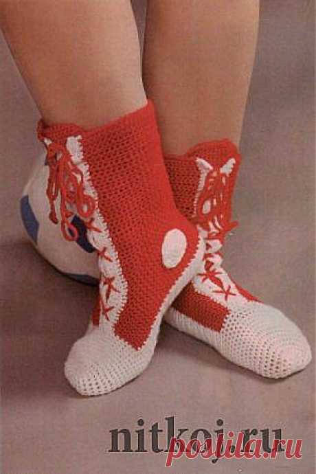 Носки – кеды крючком » Ниткой - вязаные вещи для вашего дома, вязание крючком, вязание спицами, схемы вязания