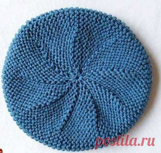 Берет платочной вязкой
#вязание #спицами