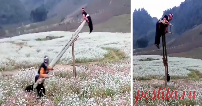 Awesome Swings In Vietnam Swings are one of those things that people enjoy no matter their age. Vietnam's Hmong ethnic minority even use them in their folk games.