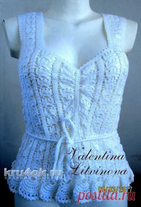 Вязаная туника. Работа Валентины Литвиновой