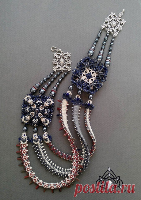 (22) WOW ~ Multi techniques by Irina Slobodynik | Beaded Necklace