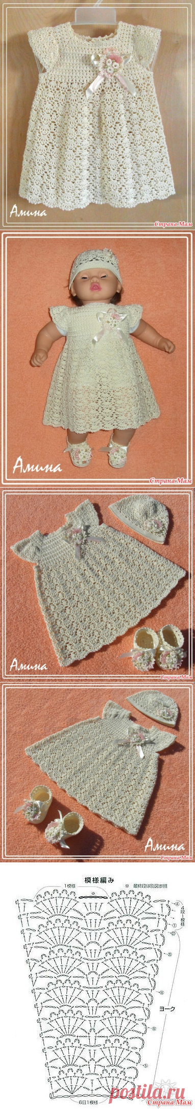 #Нежный кружевной комплект для девочки. - Вязание для детей - Страна Мам
