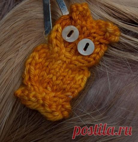 Аппликация &quot;Сова&quot; спицами: схема и идеи применения | Мои Петельки