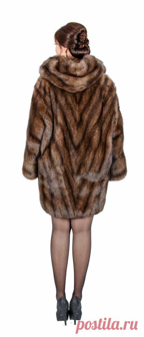 Купить Полупальто из меха соболя, модель 106146 - Цена 2424400