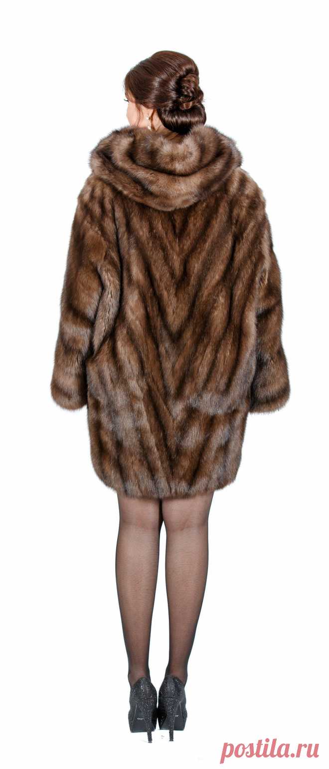 Купить Полупальто из меха соболя, модель 106146 - Цена 2424400