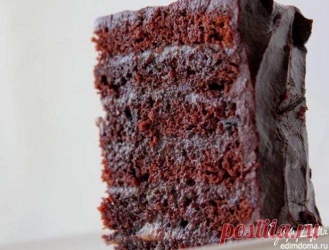 восхитительный многослойный шоколадный торт с карамелью!!!.