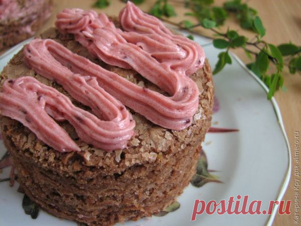 Брауни с клюквенным кремом
