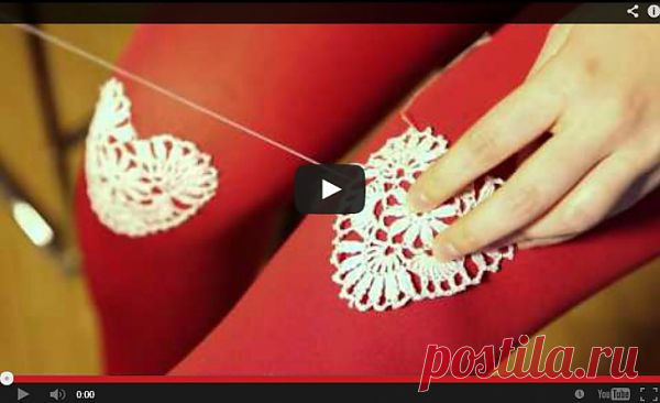 Кружевные салфетки на коленках (Diy) / Носки, колготки, леггинсы / Модный сайт о стильной переделке одежды и интерьера