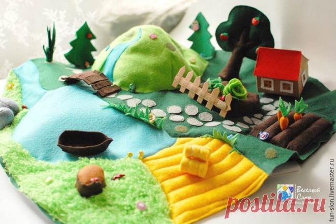 Шьем яркий и реалистичный игровой коврик из фетра