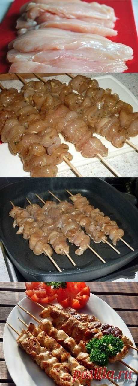 шашлык из курицы в духовке