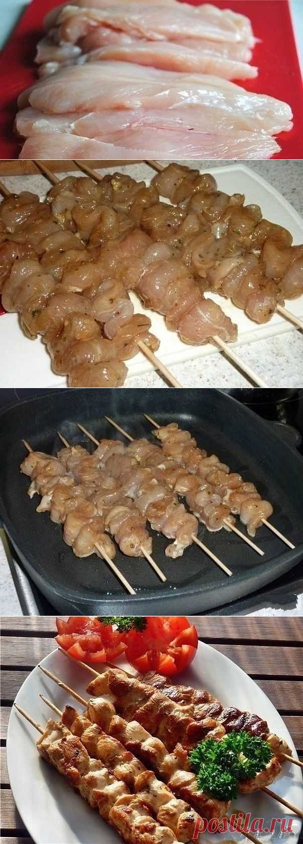 шашлык из курицы в духовке