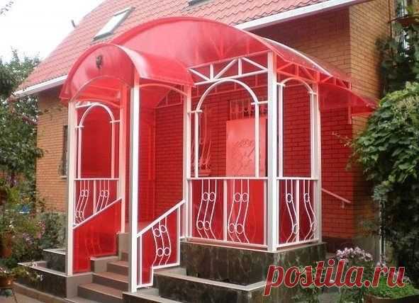 (99) Одноклассники - Крылечко из поликарбоната фото