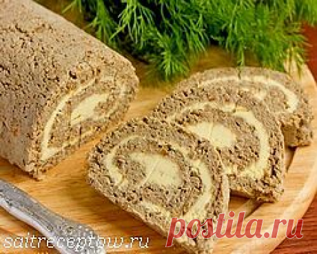 Печёночный рулет с маслом | Сайт рецептов