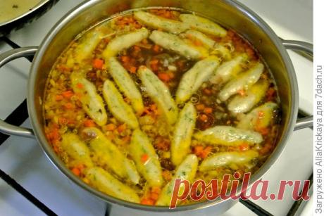 Суп грибной с клецками
