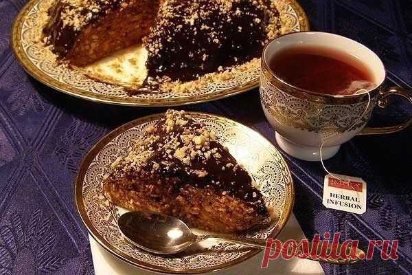Простой и быстрый ореховый торт без выпечки
