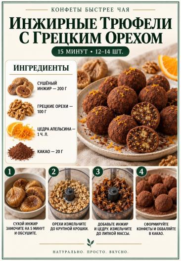 Инжирные трюфели с грецким орехом
