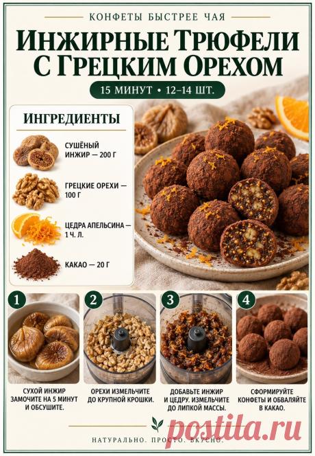 Инжирные трюфели с грецким орехом