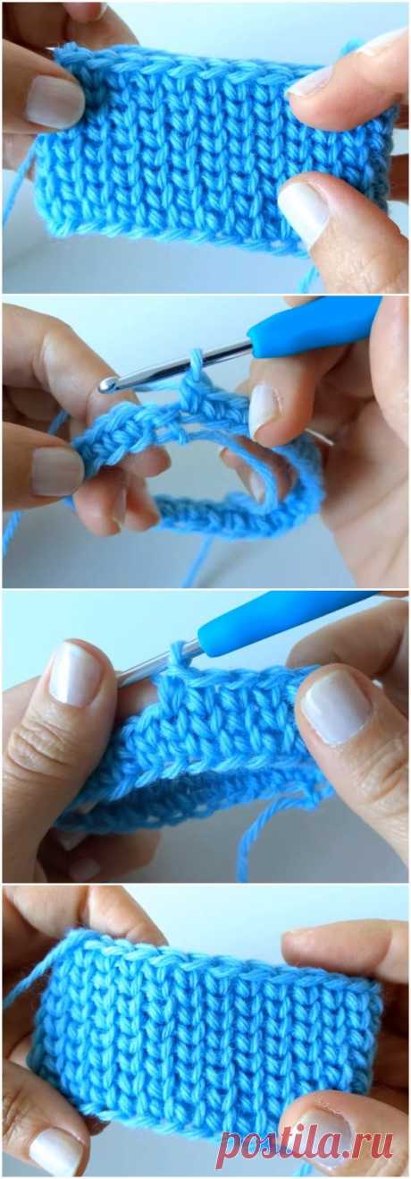 RED Square is Jersey Slip Stitch
Learn To Crochet Jersey Granite Stitch