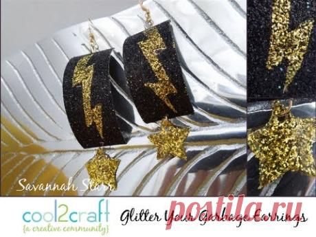 How to Make Glitter Your Garbage Earrings by Savannah Starr