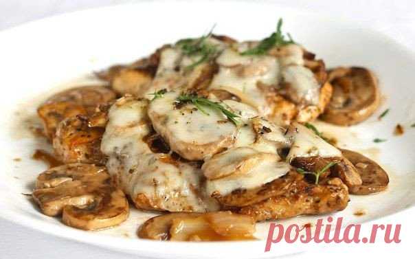 Куриное филе,фаршированное грибами и сыром