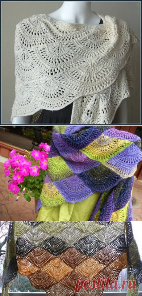 Irish crochet &amp;: Panda Silk DK Fan Shawl