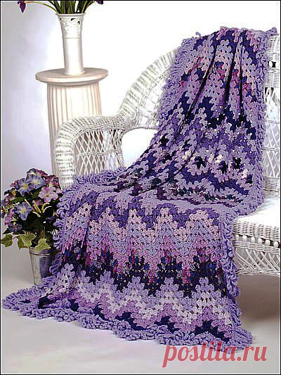 ПЛЕД С УЗОРОМ "ЗИГЗАГ".