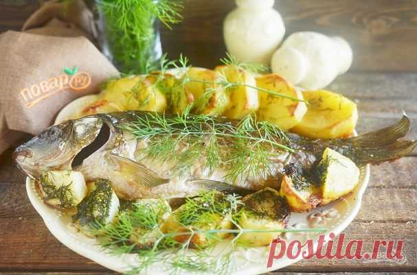 Запеченный карп с ароматным картофелем - пошаговый рецепт с фото на Повар.ру