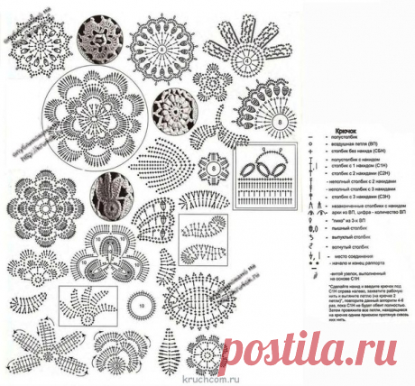 Ирландское кружево. #крючком  #узоркрючком  #вязание   #рукоделие  #ирландское_кружево  #ирландскоекружево