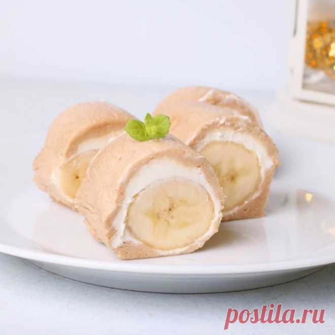 ​Рулет из печенья с бананом