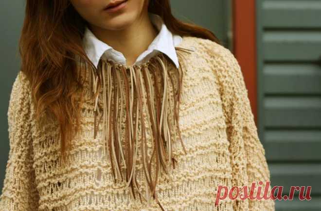 ожерелье из кожаных шнуров (Екатерина Ш) / Украшения и бижутерия / Модный сайт о стильной переделке одежды и интерьера