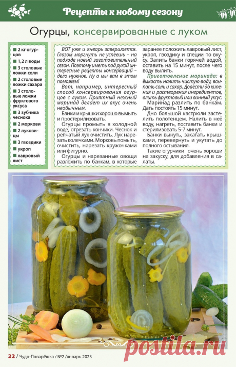 Огурцы консервированные с луком