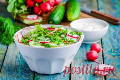 Салат из огурцов и редиски