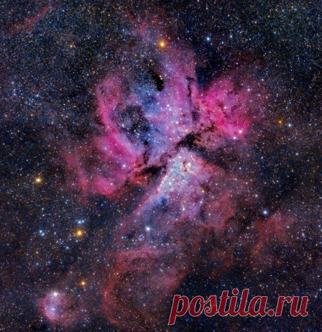Изображение Туманности Киля, созданное в астрономической обсерватории Лос-Молинос в Монтевидео / Физика невозможного!