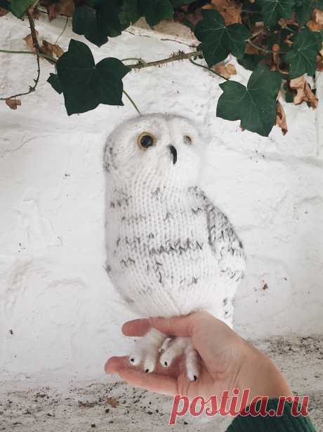Вязаная спицами Сова Snowy Owl - Вяжи.ру