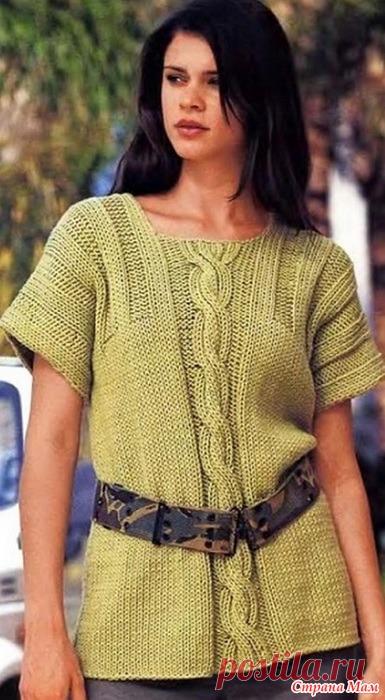Кофточка цвета майской зелени. http://woman7.ru/