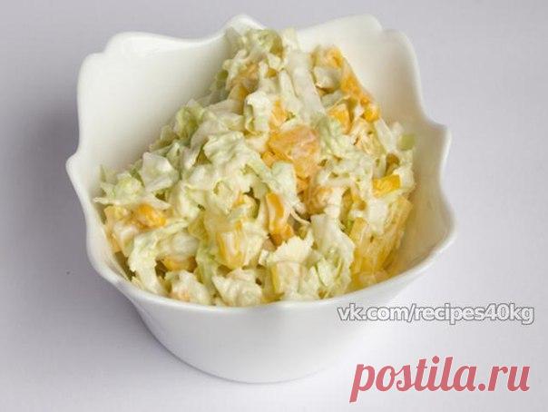🔹Салат капустный с кукурузой и яблоком🔹 / Всё за еду!