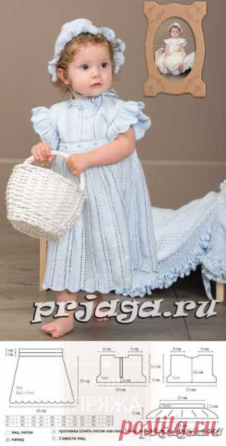 Вязание детских платьев спицами