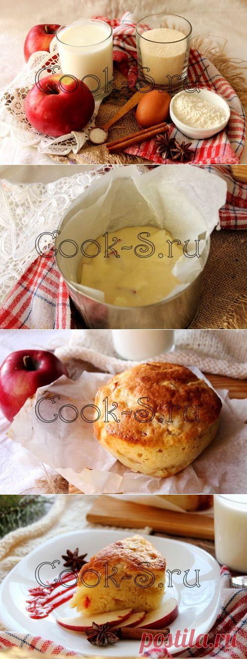 Манник с яблоками - Пошаговый рецепт с фото.
