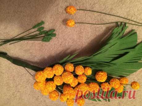 Мимоза из фоамирана