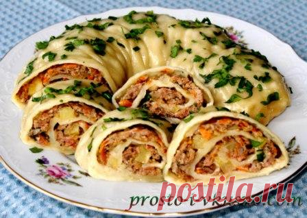 Ханум с фаршем и овощами