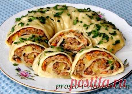 Ханум с фаршем и овощами