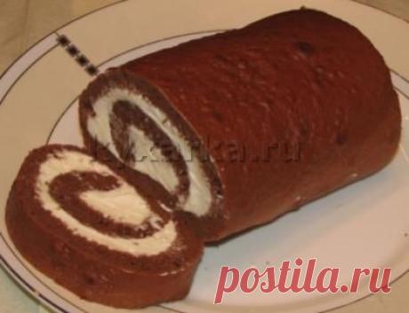 МЕДОВЫЙ РУЛЕТ С КАКАО И КОНЬЯКОМ