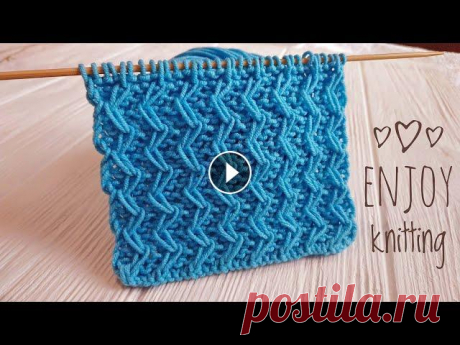 КРАСИВЫЙ Узор спицами ЗИГЗАГ из вытянутых петель  /Zig Zag Loop knitting stitch Лучшая поддержка для канала - лайк, подписка и комментарий! Спасибо, дорогие мои...