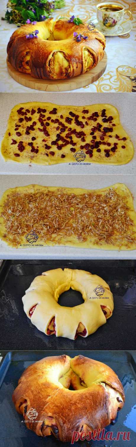 Al gusto de Valeriia: Цветок с вишнями и яблоками