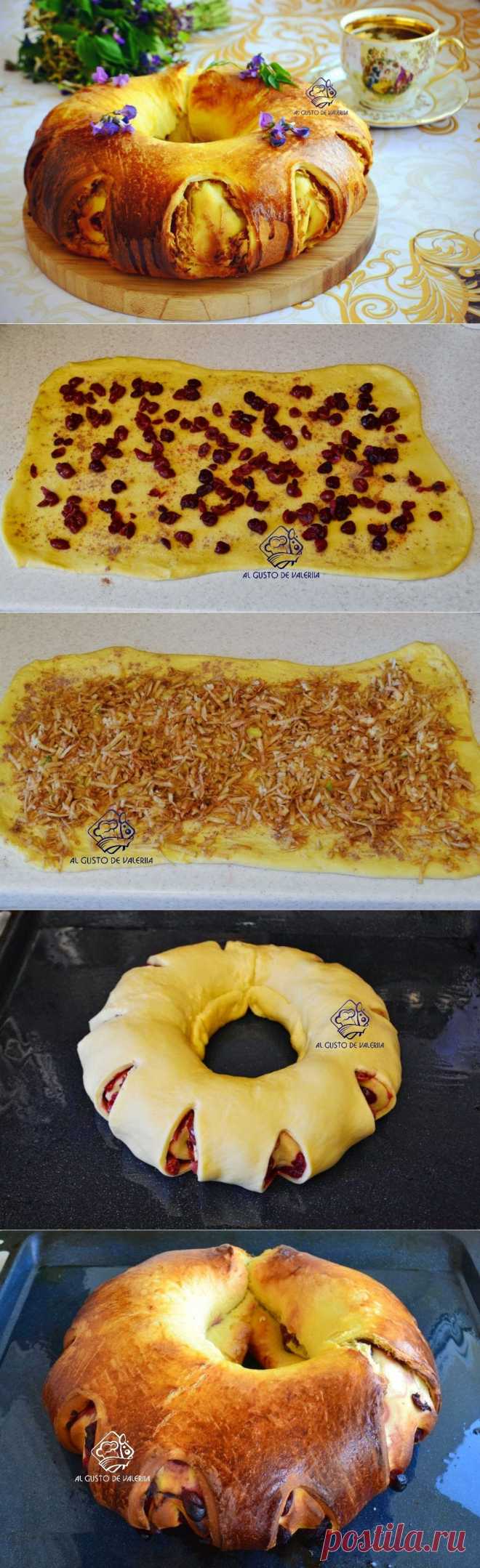 Al gusto de Valeriia: Цветок с вишнями и яблоками