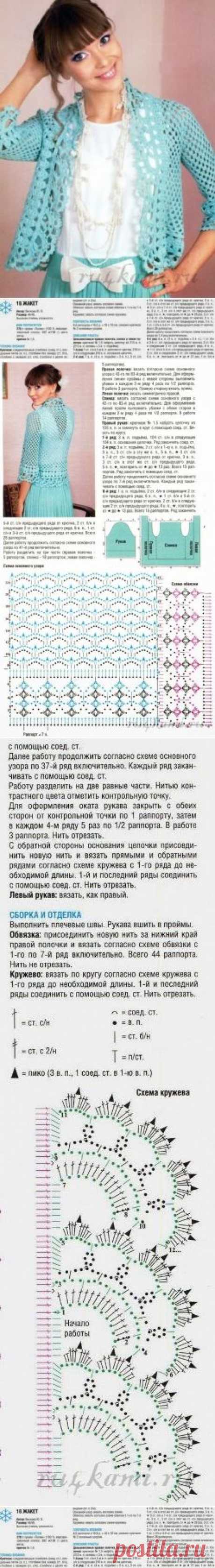 Ажурный жакет » Сайт &quot;Ручками&quot; - делаем вещи своими руками