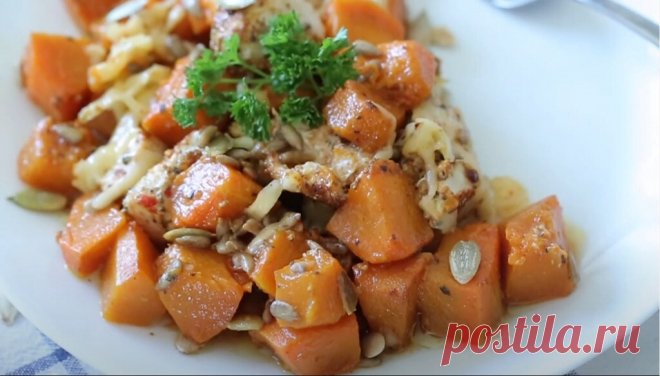 Запеченная курица с тыквой - Рецепты Simple Food