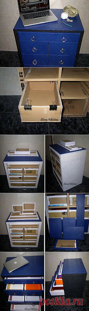 Комод из картона - Ярмарка Мастеров - ручная работа, handmade